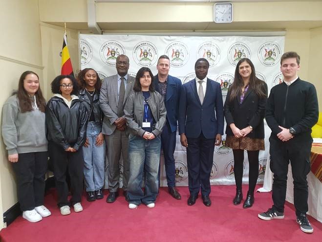Students at Ugandan Embassy